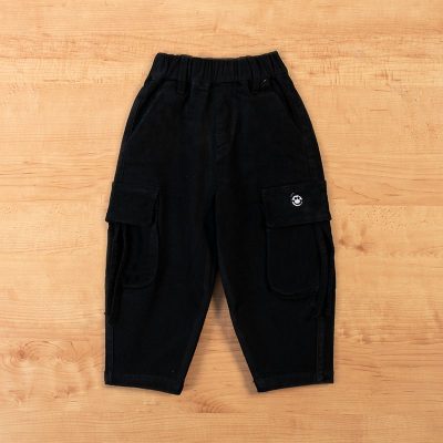 Baby/Toddler Boy Pocket Design Cotton Cargo Pants - Black