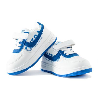 Baby Boy/Girl Colorblock Velcro Closure Sneakers - White/Blue