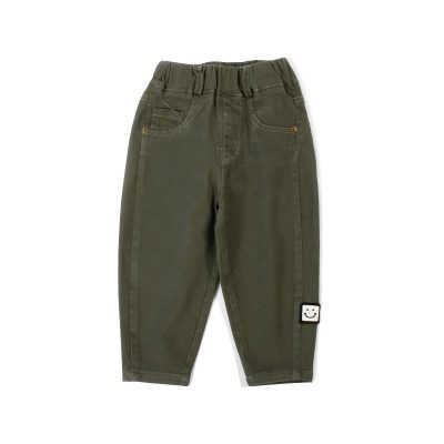 Baby/Toddler Boy Elasticized Cotton Pants - Olive Green