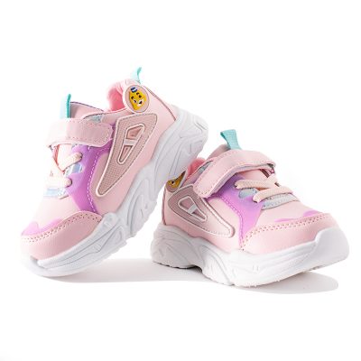 Baby Girl Colorblock Velcro Closure Sneakers - Pink