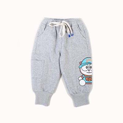 Baby/Toddler Boy Bear Print Elasticized Joggers Pants - Heather Grey