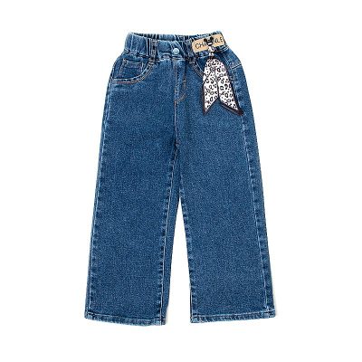 Kid Girl Wide Legs Denim Pants - Blue