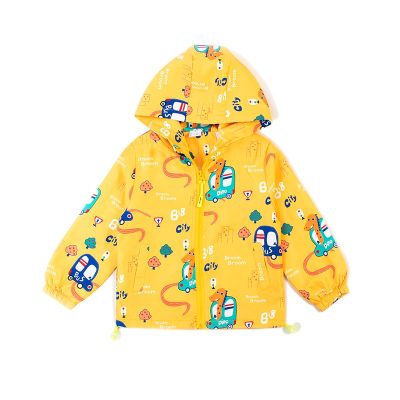 Baby Boy/Girl Big City Print Summer Windbreaker Jackets - Yellow