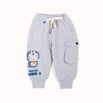 Baby/Toddler Boy Doraemon Print Elasticized Joggers Pants - Heather Grey