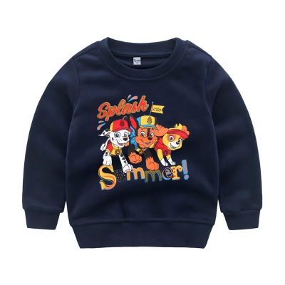 Baby Boy PAW Petrol Print Full Sleeve Pullover Sweatshirt - Navy Blue