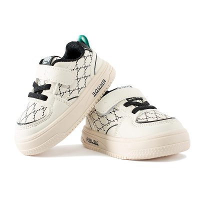 Baby Boy/Girl Letter Printed Velcro Closure Sneakers - Black