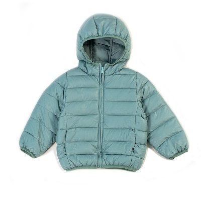 Baby Boy/Girl Letter Print Lightweight Down Padding Jacket - Grey