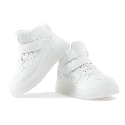 Baby Boy/Girl Velcro Closure Full White LED Sneakers