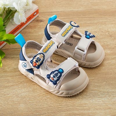 Baby Boy/Girl Goofy Print Close Toe Summer Sandals - Brown
